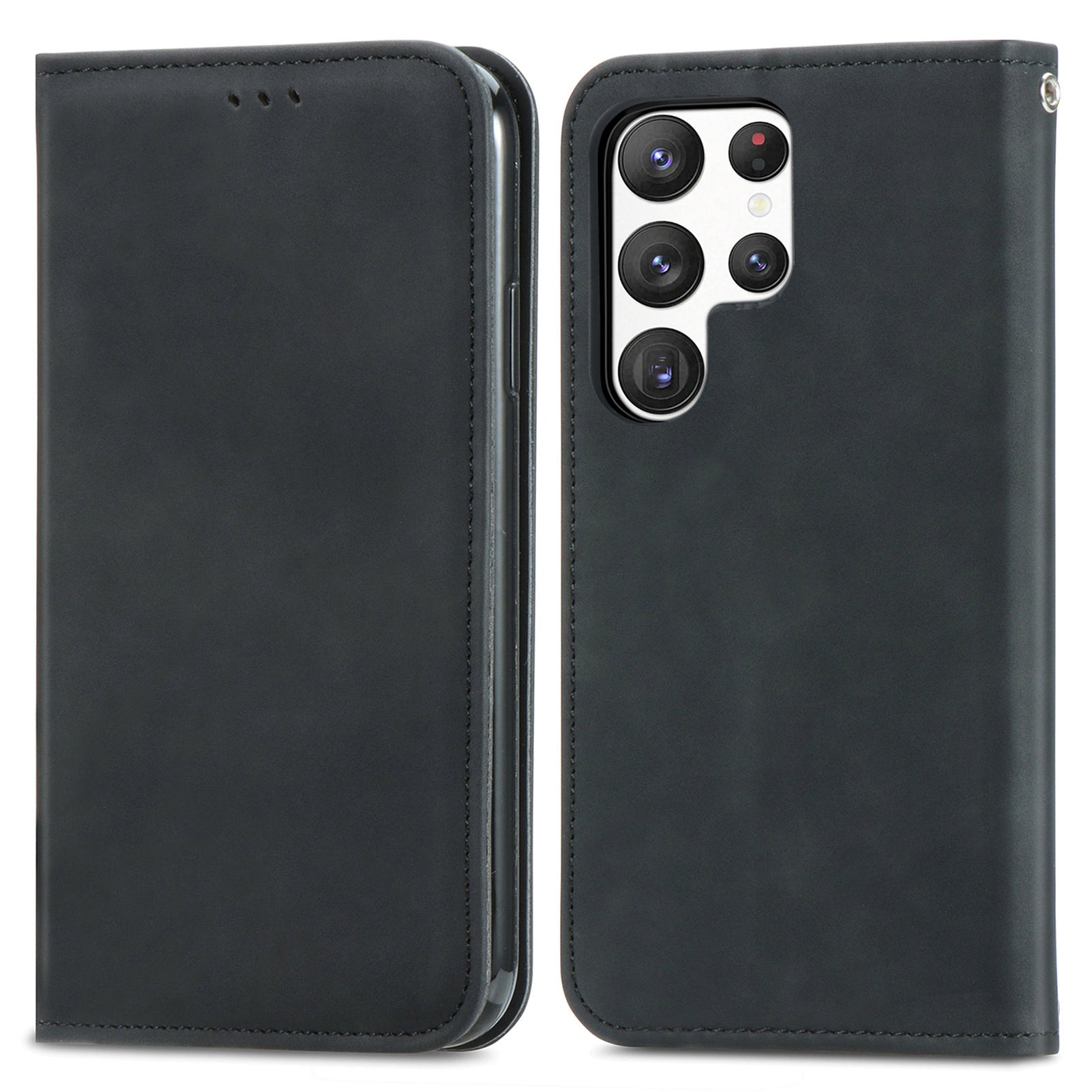 Magnetic Auto Closing Phone Cover For Samsung Galaxy S23 Ultra Shockproof Skin-touch Retro PU Leather Stand Phone Case with Card Holder Magnetic Auto Closing Phone Cover For Samsung Galaxy S23 Ultra Shockproof Skin-touch Retro PU Leather Stand Phone Case with Card Holder